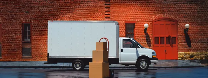 Chevrolet Express Cutaway with a box body at a loading dock